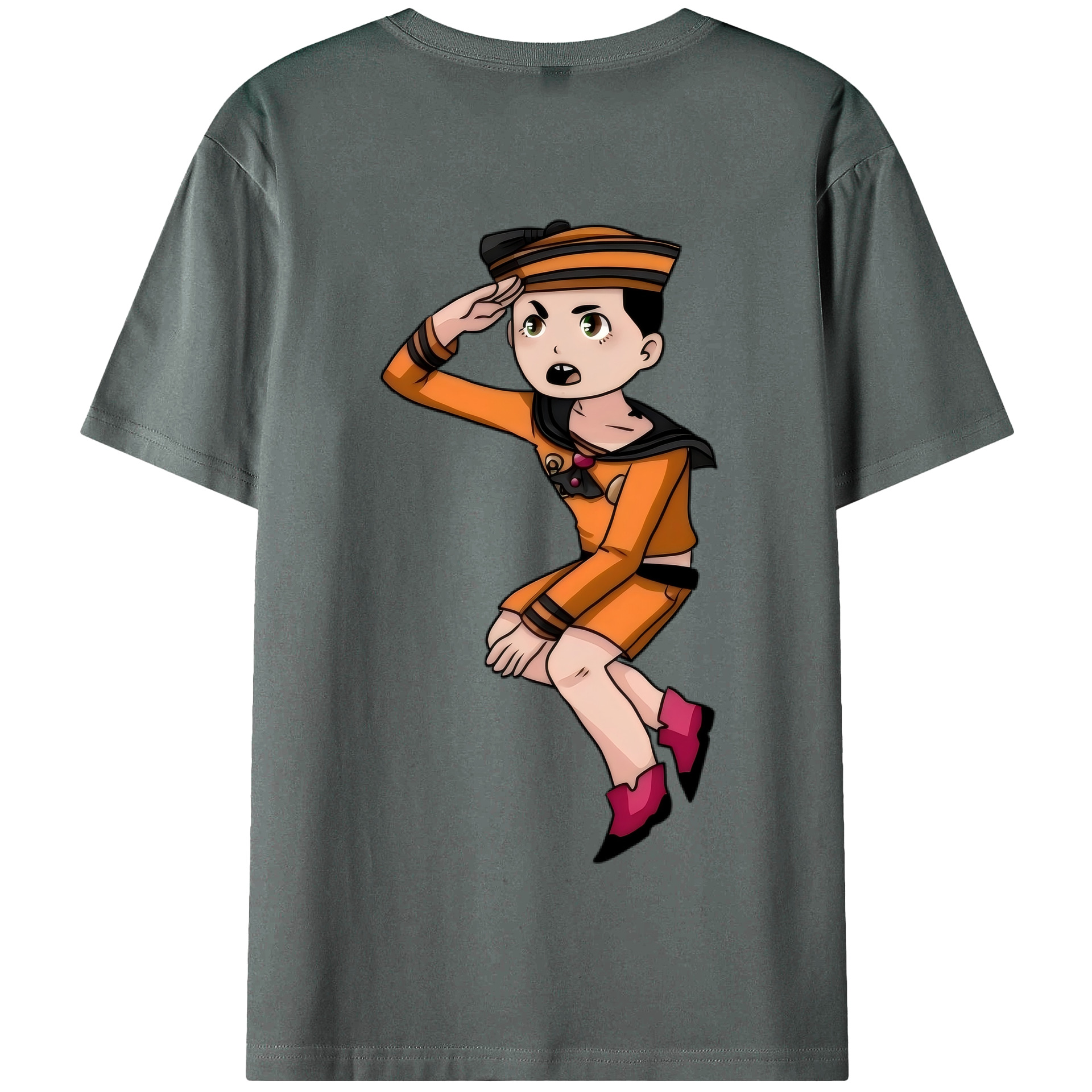（画像用） ジョジョの奇妙な冒険 東方定助 JoJo's Bizarre Adventure Higashikata Josuke 綿100％半袖Tシャツ（背面プリント）